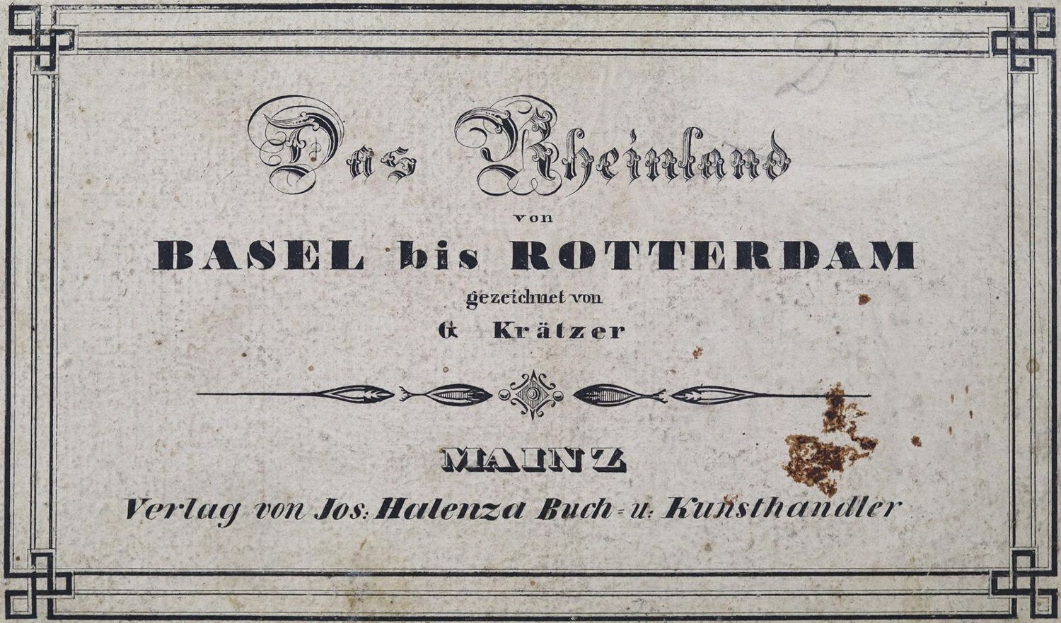 Große Abbildung Nr.1: 125-1899 Krätzer,G.: (Deutschland, Rheinlande)