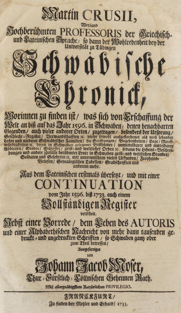Große Abbildung Nr.1: 125-1915 Crusius,M.: (Deutschland, Schwaben)