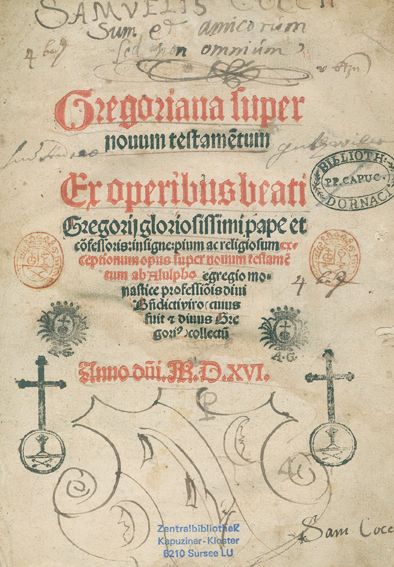 Große Abbildung Nr.1: 125-192 Gregor I., Papst.: (Alte Drucke, Handschriften und Theologie)