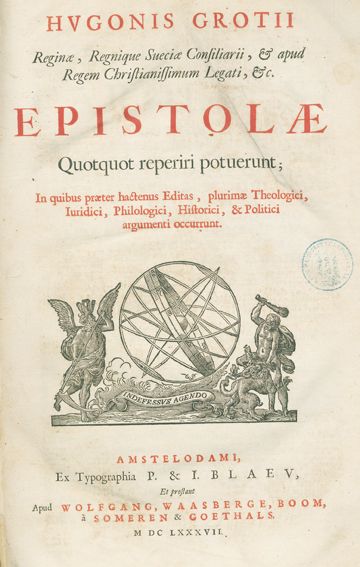 Große Abbildung Nr.1: 125-198 Grotius, Hugo.: (Alte Drucke, Handschriften und Theologie)
