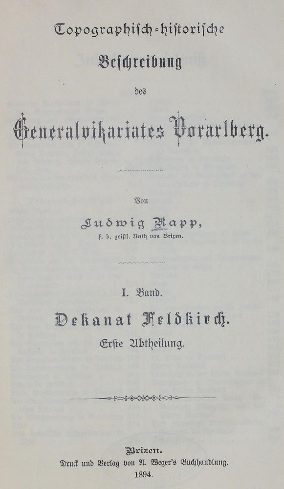 Große Abbildung Nr.1: 125-1984 Rapp,L.: (Österreich, Vorarlberg)