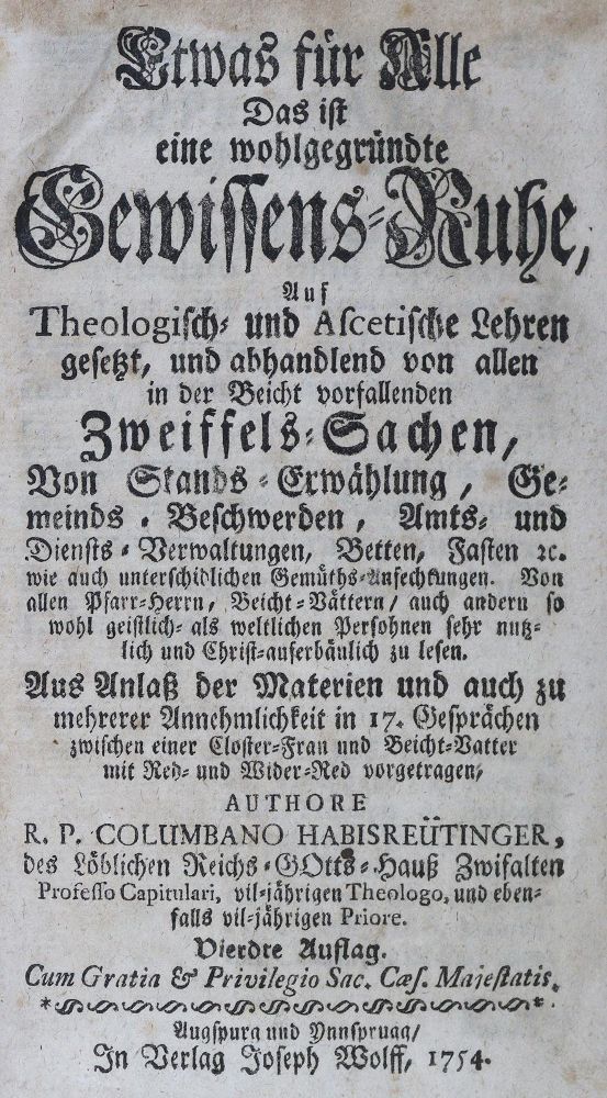 Große Abbildung Nr.1: 125-202 Habisreutinger,C.: (Alte Drucke, Handschriften und Theologie)