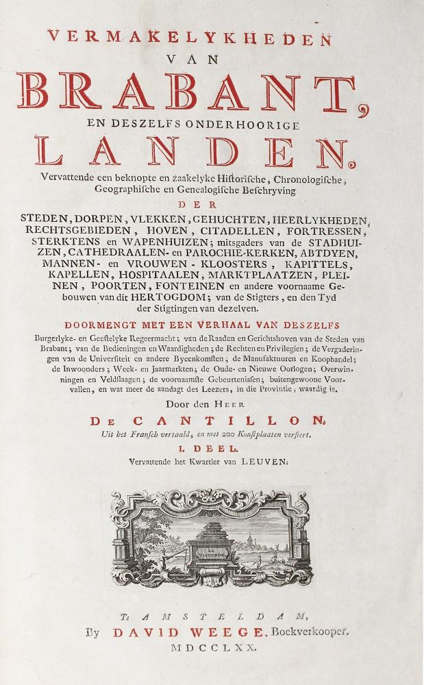 Große Abbildung Nr.1: 125-2050 Cantillon,(P.)de.: (Verschiedene Länder - Geschichte, Benelux)
