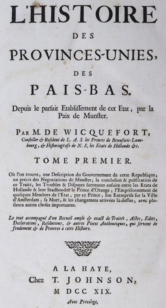 Große Abbildung Nr.2: 125-2052 Wicquefort,(A.)de.: (Verschiedene Länder - Geschichte, Benelux)