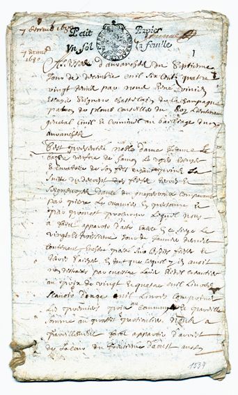 Große Abbildung Nr.1: 125-207 Avranches, Normandie.: (Handschriften)