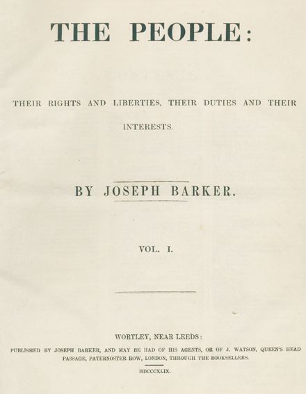 Große Abbildung Nr.1: 125-2074 Barker,J.: (Verschiedene Länder - Geschichte, Grossbritannien, Chartisten)