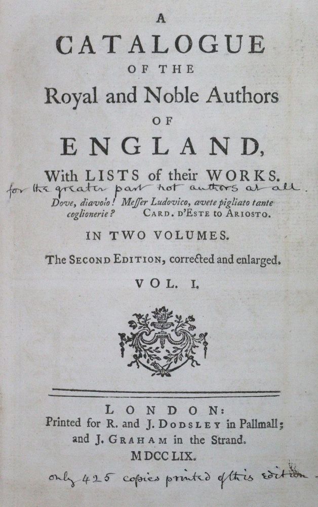 Große Abbildung Nr.2: 125-2079 (Walpole,H.).: (Verschiedene Länder - Geschichte, Grossbritannien)