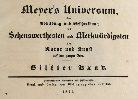 Große Abbildung Nr.1: 125-2096 Meyer's Universum.: (Verschiedene Länder - Geschichte)