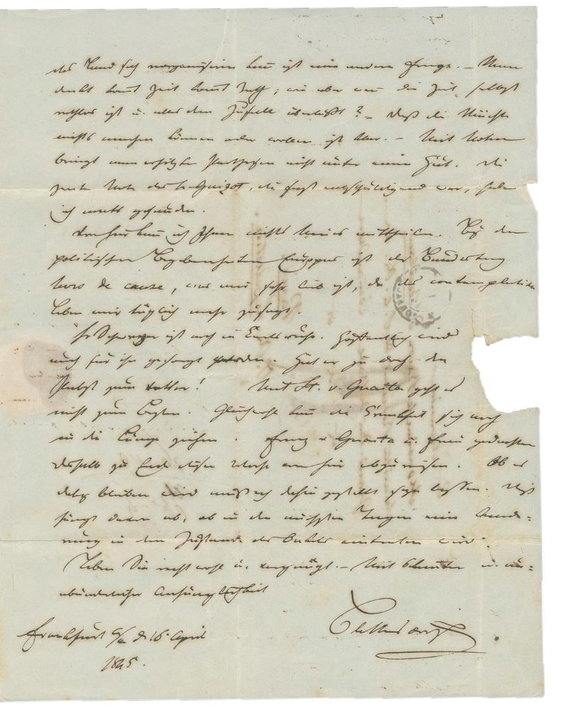 Große Abbildung Nr.4: 125-2138 Blittersdorf, Friedrich Frhr. v.,: (Autographen)