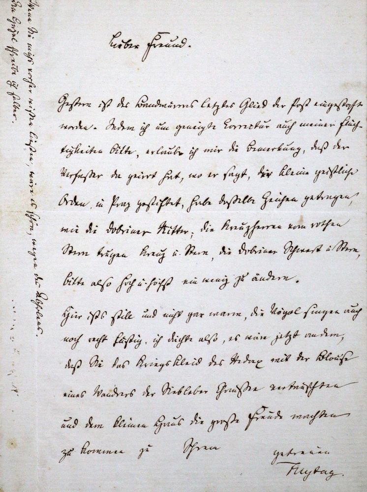 Große Abbildung Nr.1: 125-2143 Freytag, Gustav,: (Autographen)
