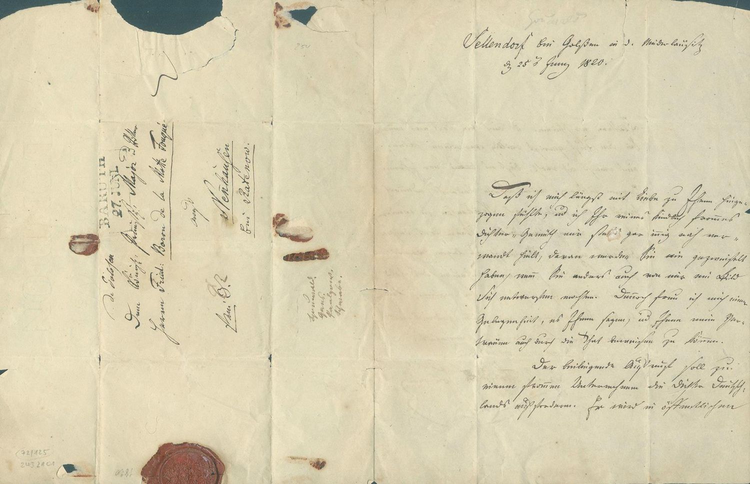 Große Abbildung Nr.1: 125-2149 Houwald, Ernst Frhr. von,: (Autographen)