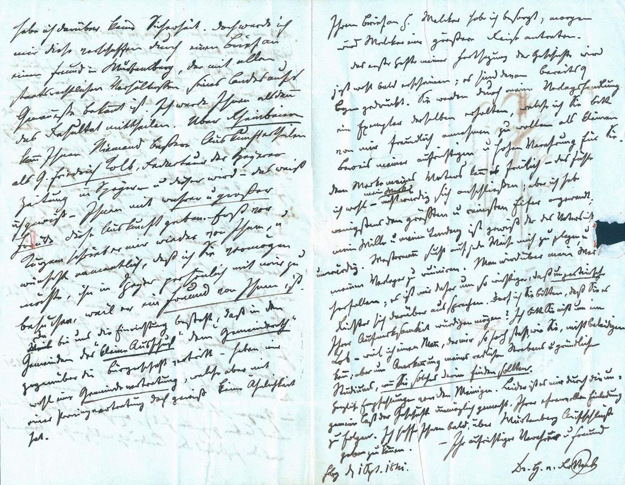 Große Abbildung Nr.2: 125-2159 Rotteck, Hermann von,: (Autographen)