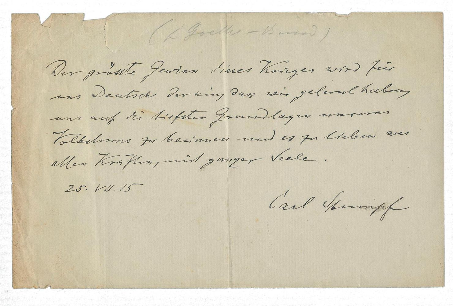 Große Abbildung Nr.1: 125-2164 Stumpf, Carl,: (Autographen)