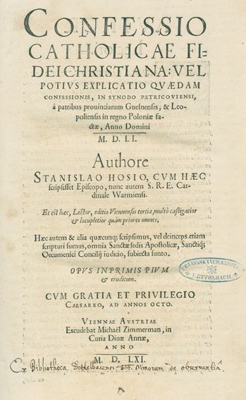 Große Abbildung Nr.1: 125-243 Hosius,S.: (Alte Drucke, Handschriften und Theologie)