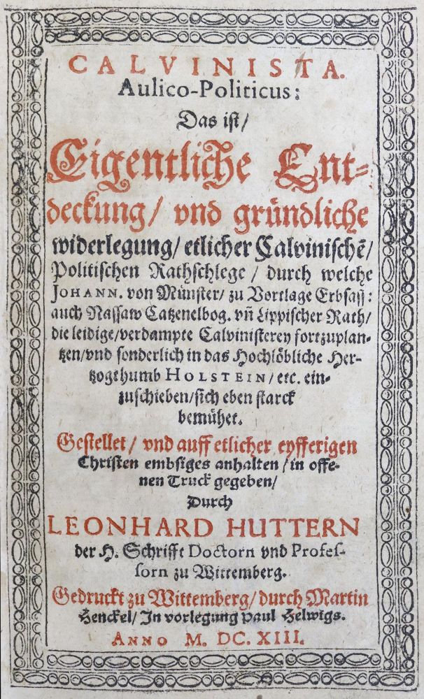 Große Abbildung Nr.1: 125-244 Hutter,L.: (Alte Drucke, Handschriften und Theologie)