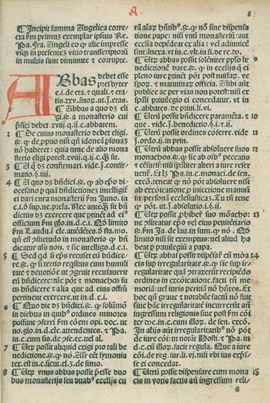 Große Abbildung Nr.1: 125-245 Angelus de Carletus de Clavasio.: (Inkunabeln)