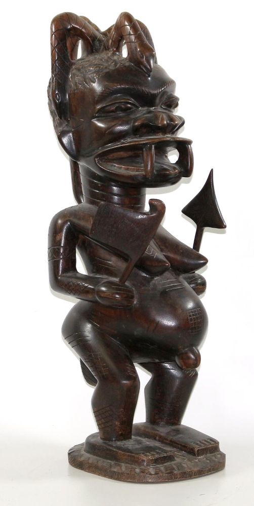Große Abbildung Nr.1: 125-2547 Schlangenbekrönte Mutterfigur: (Afrika)