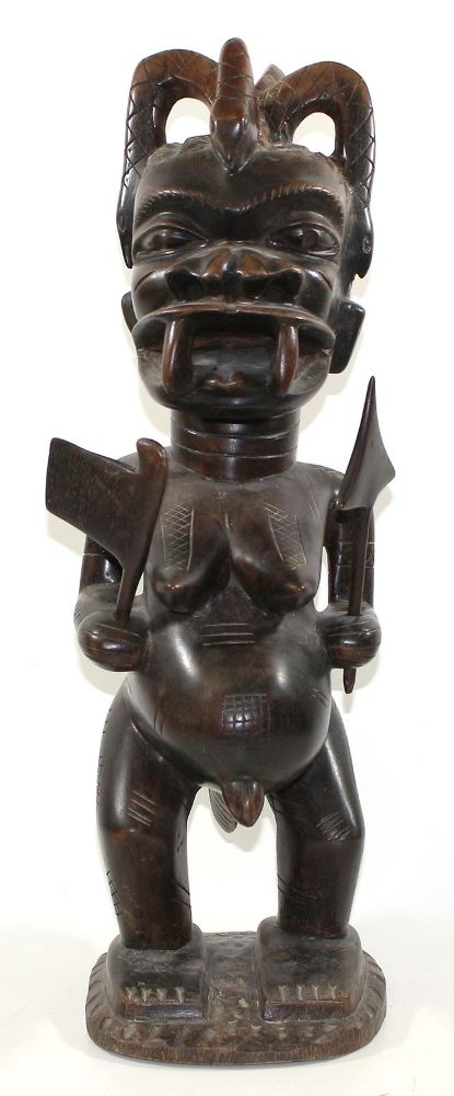 Große Abbildung Nr.2: 125-2547 Schlangenbekrönte Mutterfigur: (Afrika)