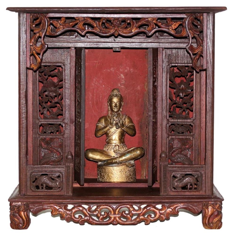 Große Abbildung Nr.1: 125-2571 Buddhistischer Hausaltar.: (Asiatika)