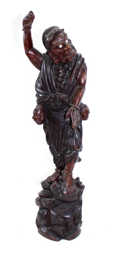 Große Abbildung Nr.1: 125-2597 Oni mit zwei Menschenköpfen.: (Asiatika, Japan)