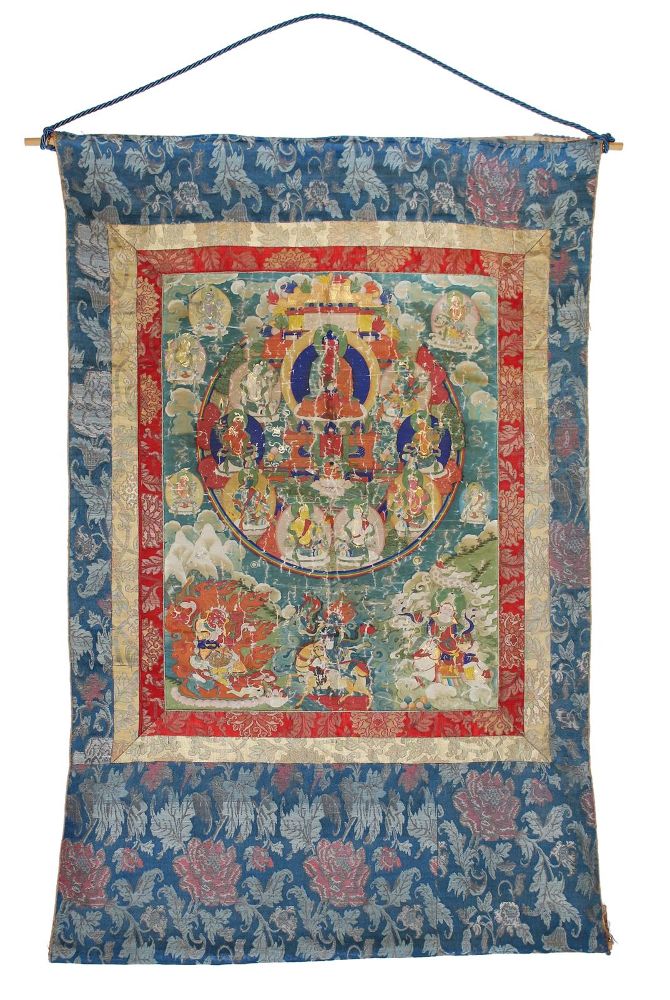 Große Abbildung Nr.1: 125-2619 Thangka.: (Asiatika)