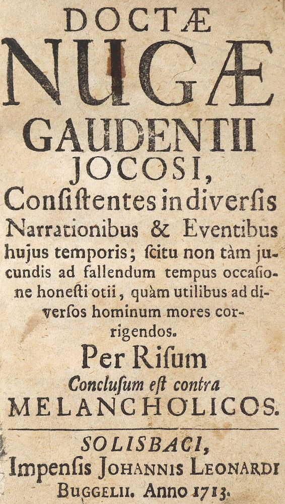 Große Abbildung Nr.1: 125-265 Jocosus, Gaudentius (Pseud.).: (Alte Drucke, Handschriften und Theologie)