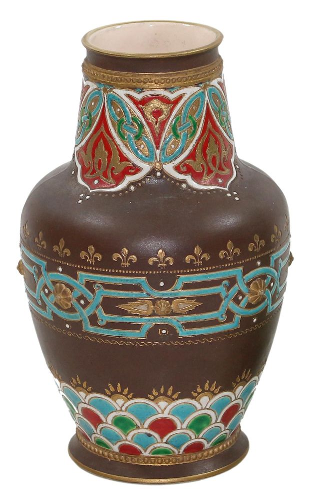 Große Abbildung Nr.1: 125-2674 Vase Steinzeug.: (Porzellan u. Keramik, Fayencen)