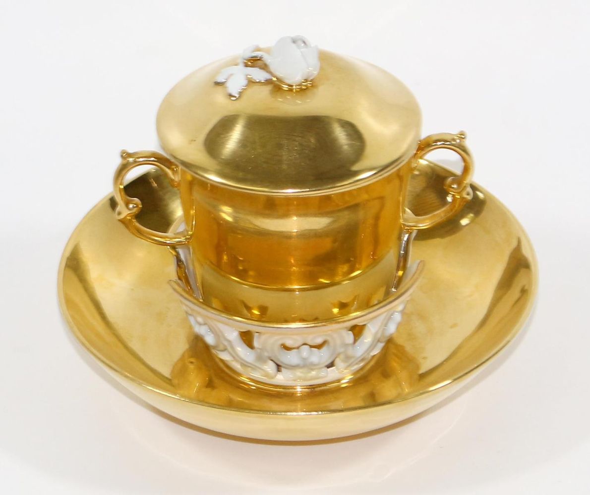 Große Abbildung Nr.1: 125-2686 Prunktasse, Schokoladentasse.: (Porzellan u. Keramik, Meissen)