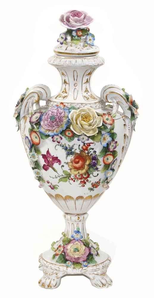 Große Abbildung Nr.1: 125-2691 Prunkdeckelvase Carl Thieme: (Porzellan u. Keramik)