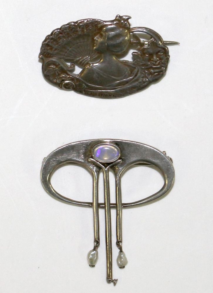 Große Abbildung Nr.2: 125-2708 Jugendstil Broschhänger: (Schmuck, Anhänger)