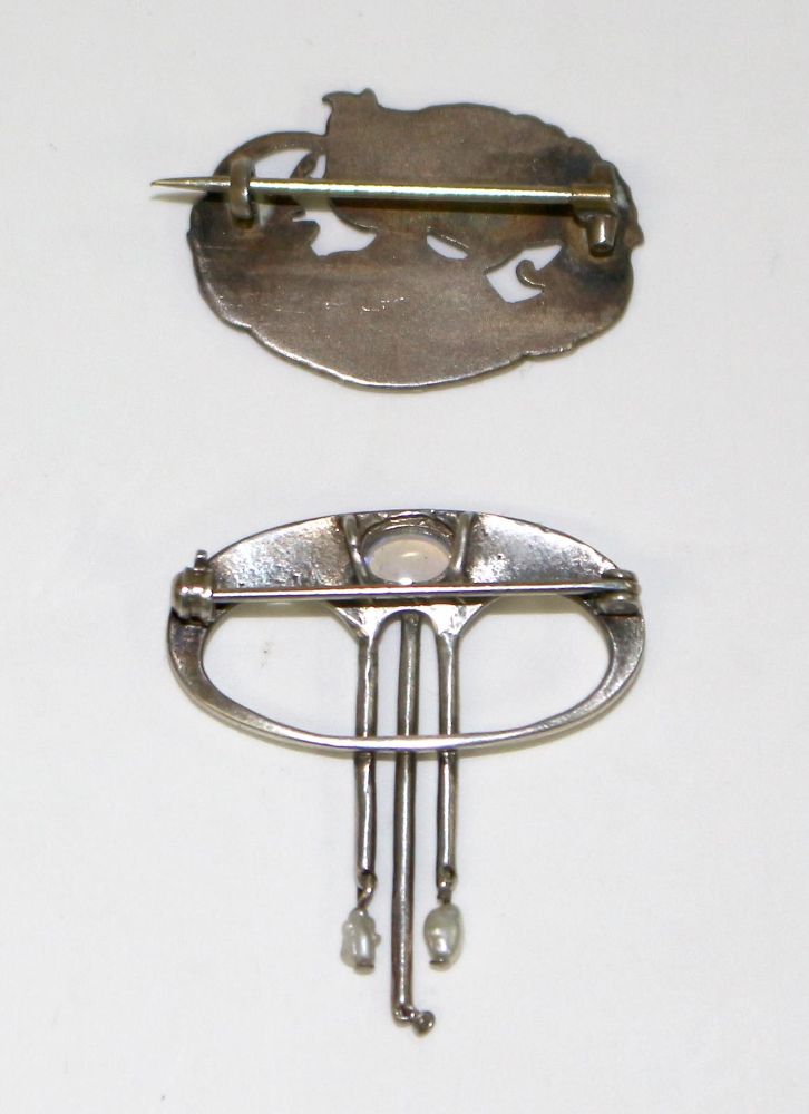 Große Abbildung Nr.3: 125-2708 Jugendstil Broschhänger: (Schmuck, Anhänger)