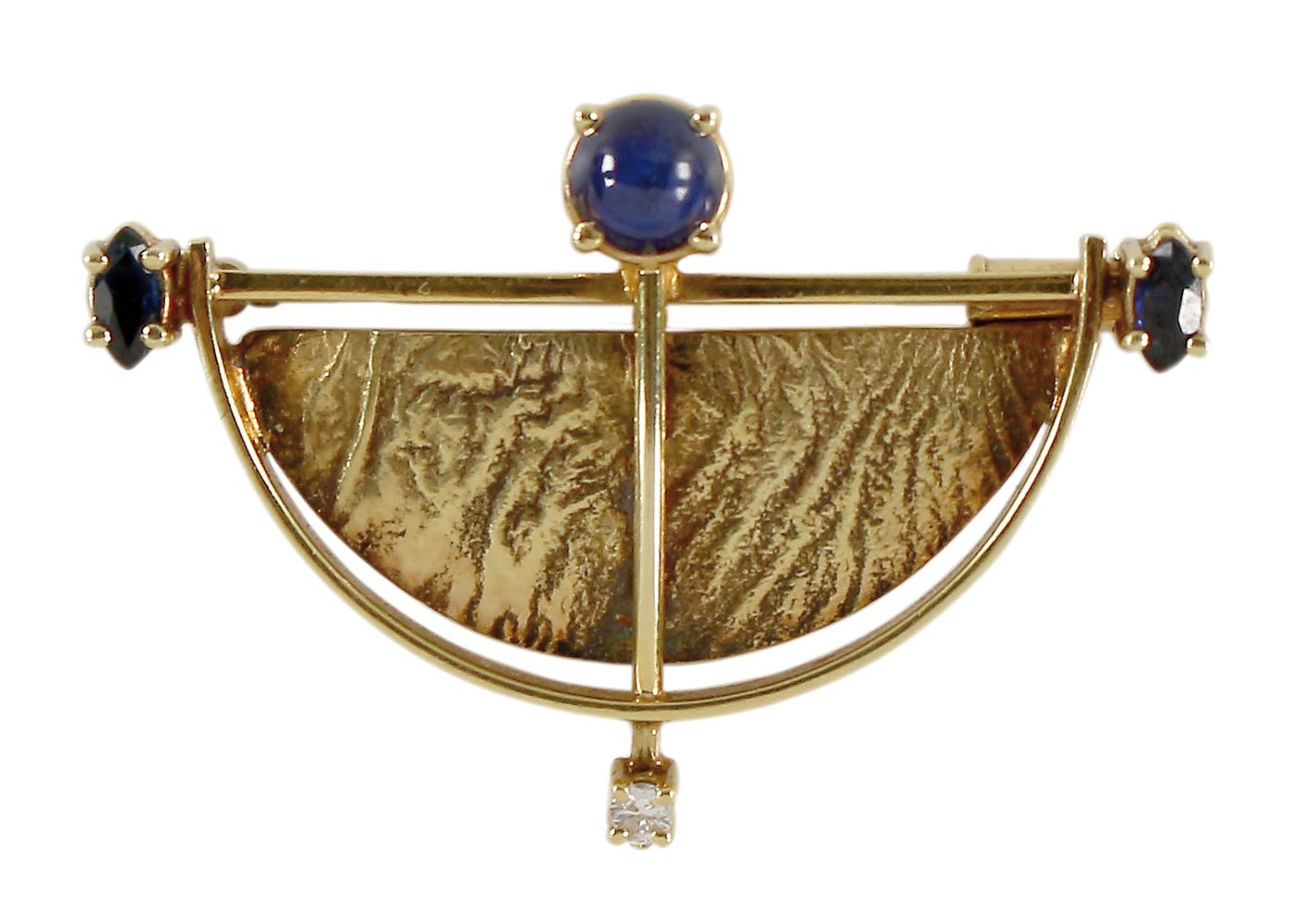 Große Abbildung Nr.1: 125-2724 Brosche Laich 585 GG.: (Schmuck, Broschen)
