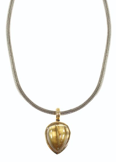 Große Abbildung Nr.1: 125-2738 Anhänger 750 GG, Rutilquarz.: (Schmuck, Colliers)