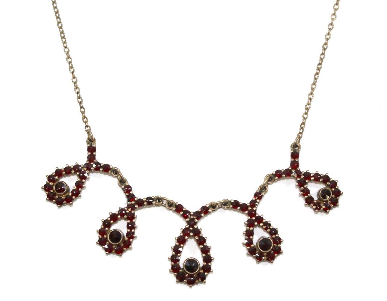 Große Abbildung Nr.1: 125-2739 Böhmen Granatcollier.: (Schmuck, Colliers)
