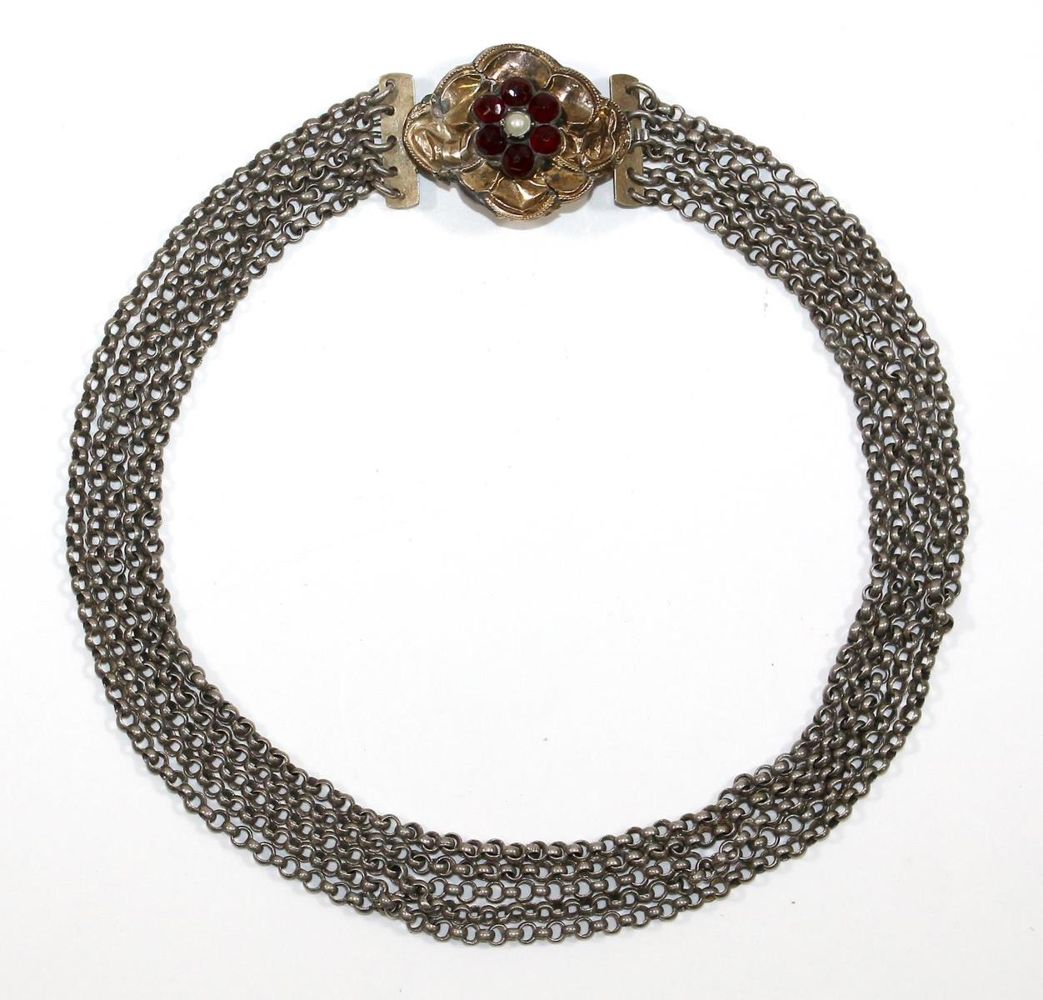 Große Abbildung Nr.1: 125-2749 Kropfkette Biedermeier: (Schmuck, Colliers)