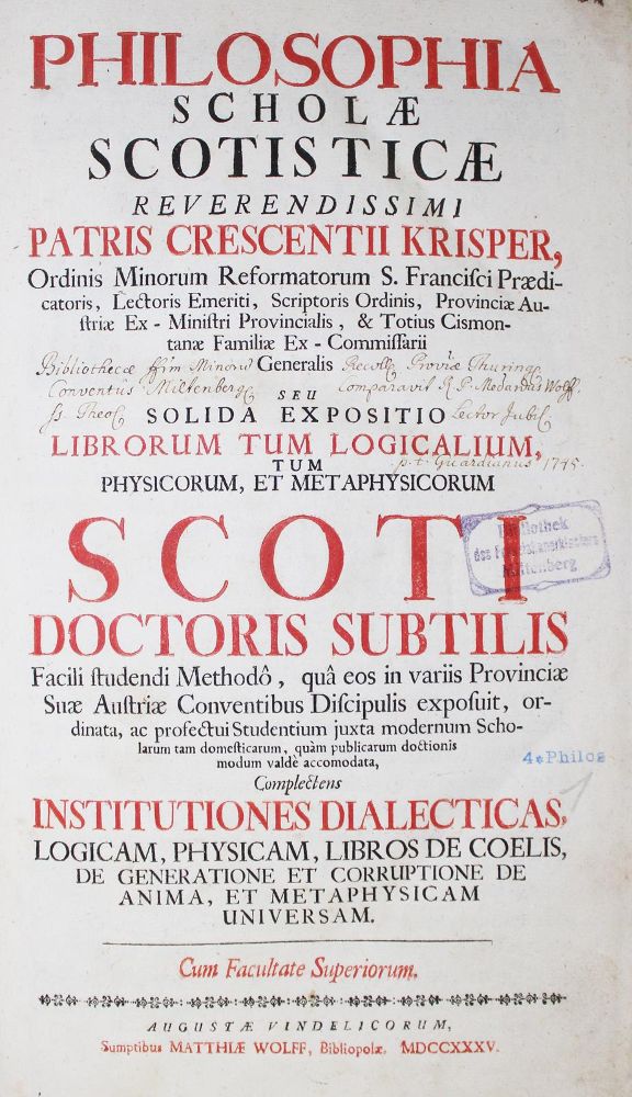 Große Abbildung Nr.1: 125-275 Krisper,C.: (Alte Drucke, Handschriften und Theologie)