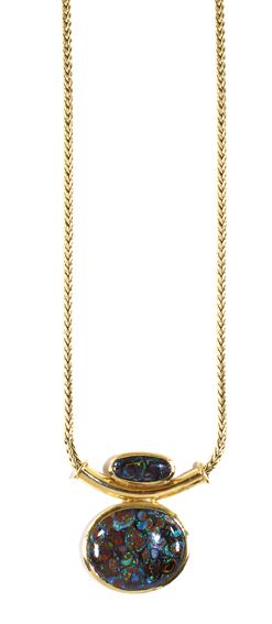 Große Abbildung Nr.1: 125-2751 Prächtiges Boulderopal-Collier.: (Schmuck, Collier)