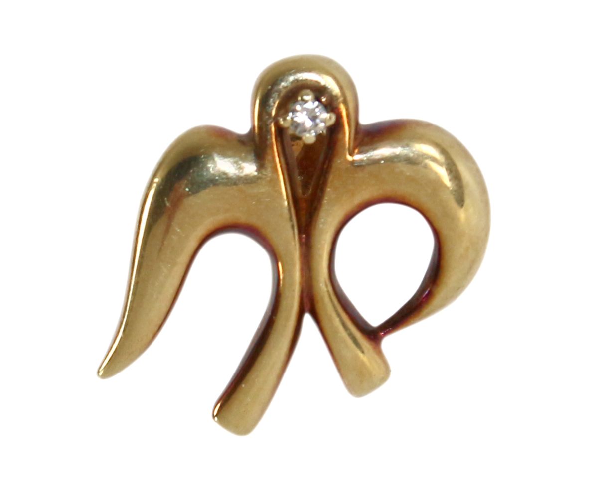 Große Abbildung Nr.1: 125-2763 Vorstecknadel Schwalbe: (Schmuck, DRC Pforzheim)