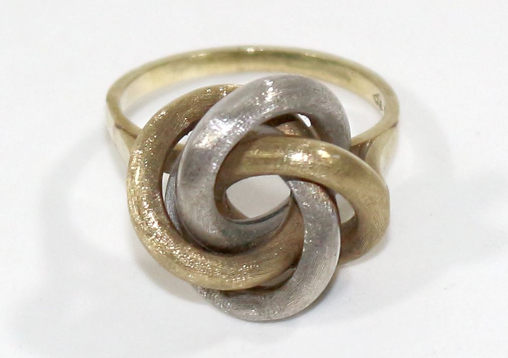Große Abbildung Nr.1: 125-2783 585 Bicolor Damenring.: (Schmuck, Ringe)
