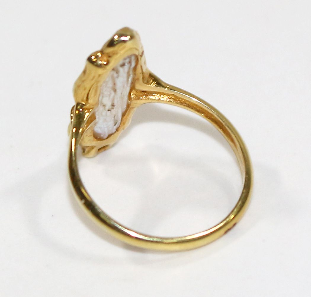 Große Abbildung Nr.2: 125-2786 Brillant- Perlring 585 GG.: (Schmuck, Ringe)