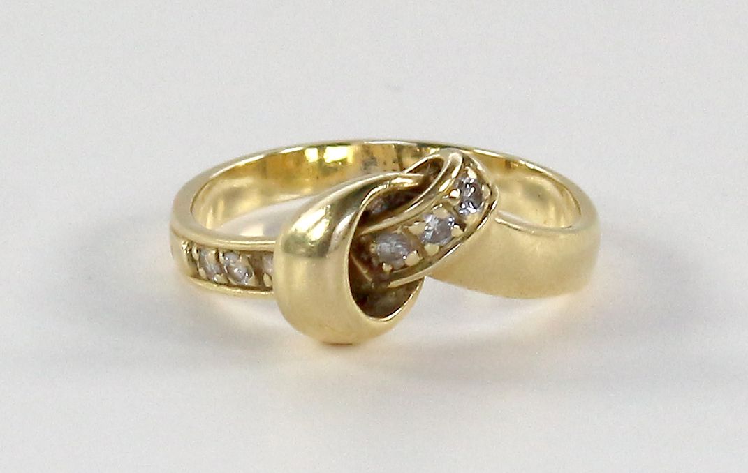 Große Abbildung Nr.1: 125-2791 Brillant-Schleifenring: (Schmuck, Ringe)