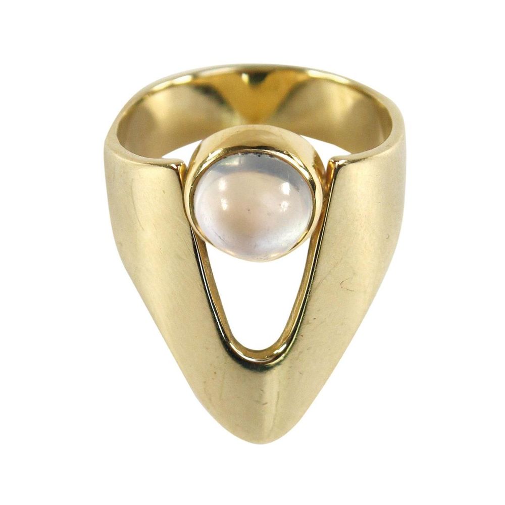 Große Abbildung Nr.1: 125-2799 Mondstein-Damenring: (Schmuck, Ringe)