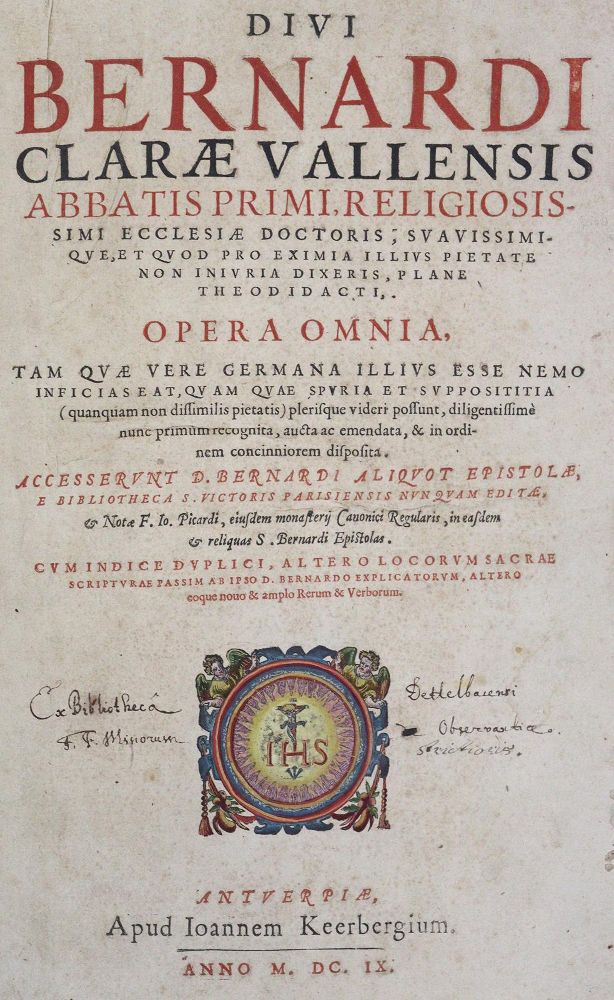 Große Abbildung Nr.1: 125-28 Bernhard von Clairvaux.: (Alte Drucke, Handschriften und Theologie)