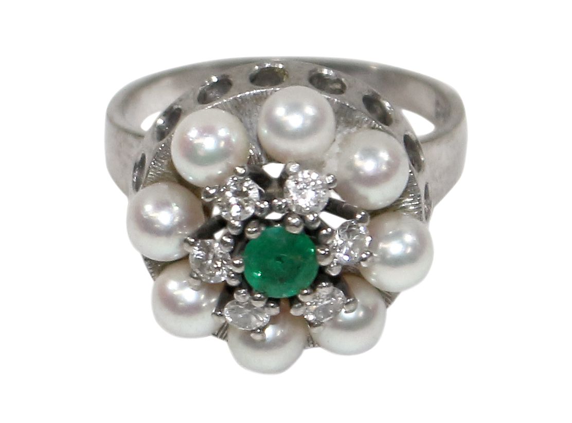 Große Abbildung Nr.1: 125-2806 Smaragd-Brillantring.: (Schmuck, Ringe)