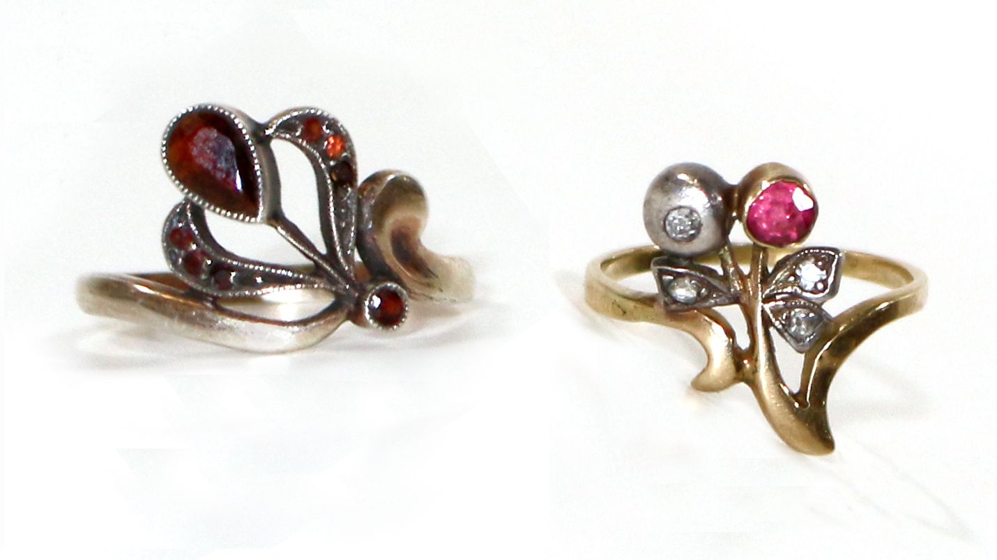 Große Abbildung Nr.1: 125-2808 Wiener Damenring um 1900.: (Schmuck, Ringe)