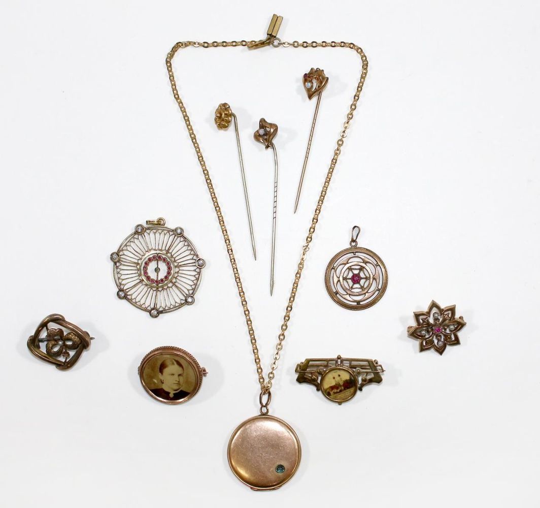 Große Abbildung Nr.1: 125-2819 Jugendstil.: (Schmuck, Sammlungen)