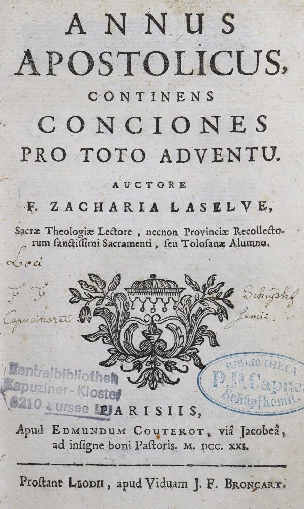 Große Abbildung Nr.1: 125-282 Laselve,Z.: (Alte Drucke, Handschriften und Theologie)