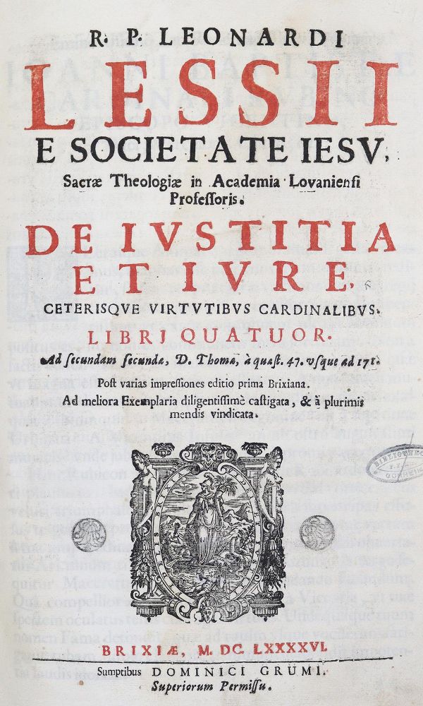 Große Abbildung Nr.2: 125-285 Lessius,L.: (Alte Drucke, Handschriften und Theologie)