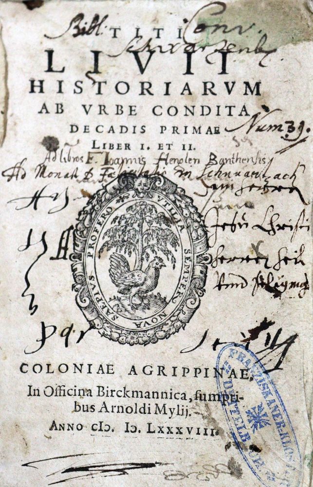 Große Abbildung Nr.1: 125-289 Livius,T.: (Alte Drucke, Handschriften und Theologie)