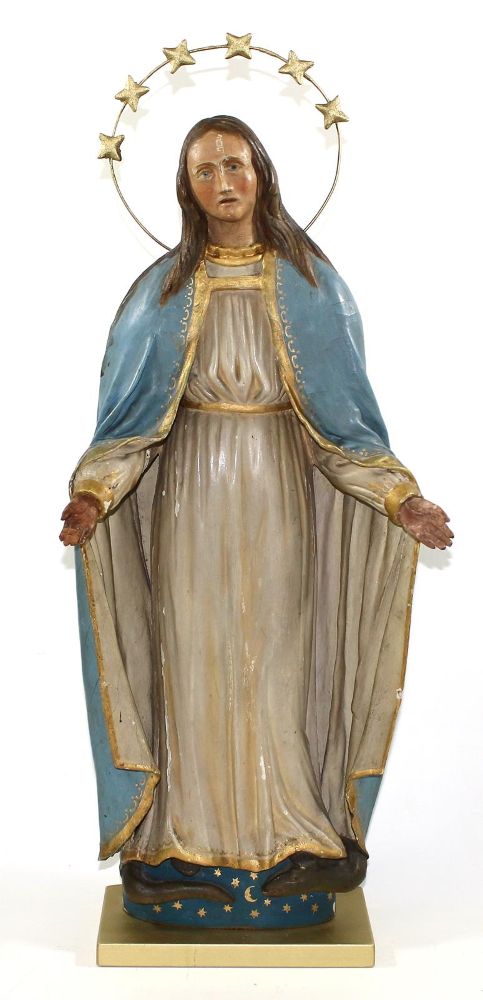 Große Abbildung Nr.1: 125-2911 Madonna auf Lindwurm: (Volkskunst, Religiöse Volkskunst)